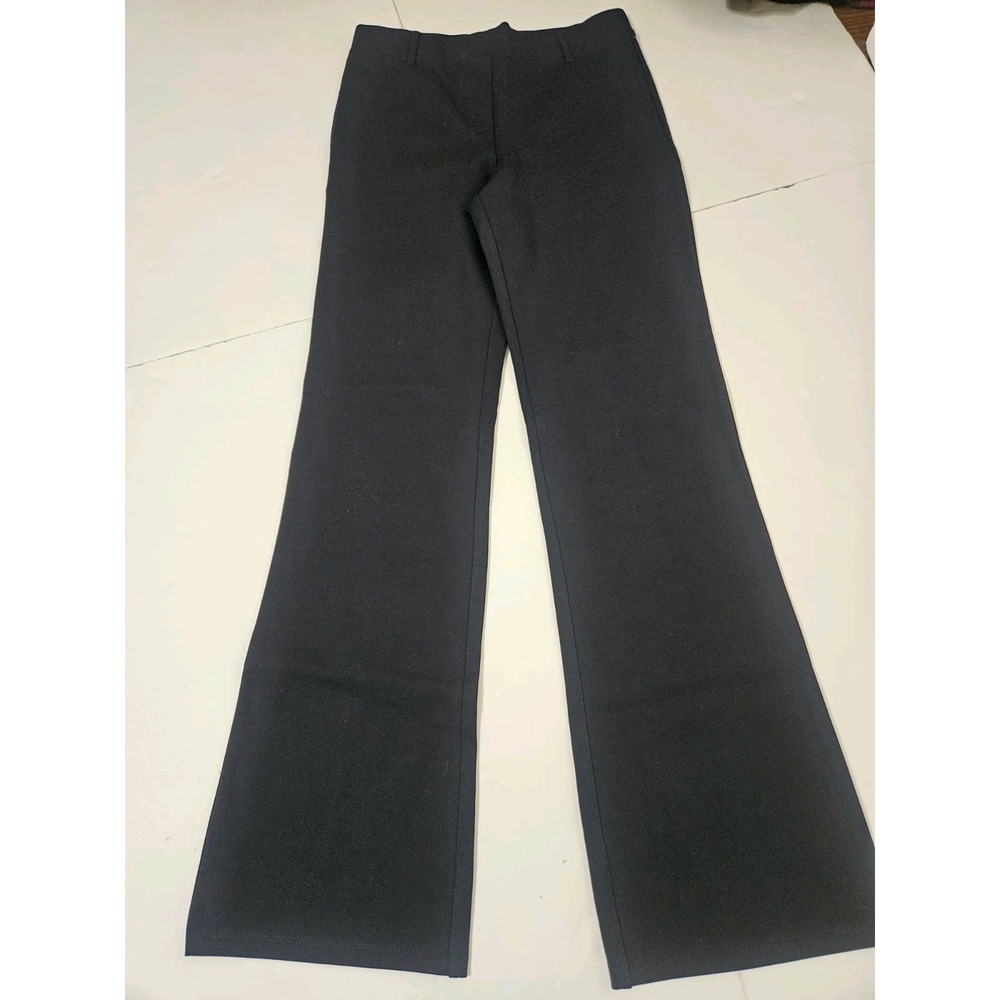Quince Ultra-Stretch Ponte Flare Leg Pants Womens Black Size Small Petite